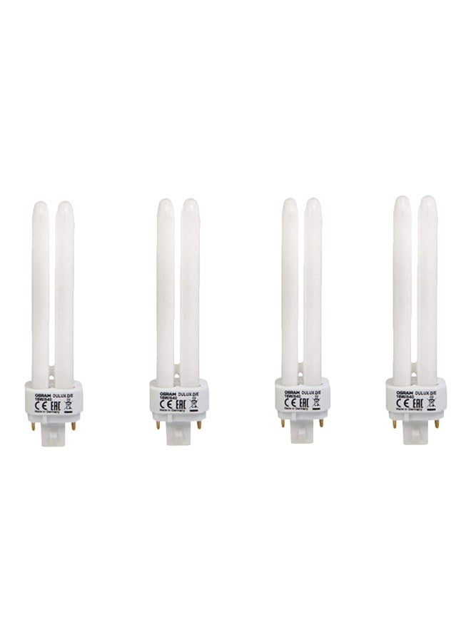 Long Lasting Home Decorative High Quality and Durable Fluorescent Lamp Energy Saver 2 Pin CFL Bulb - 18 W white 25.4 x 25.4 x 25.4cm