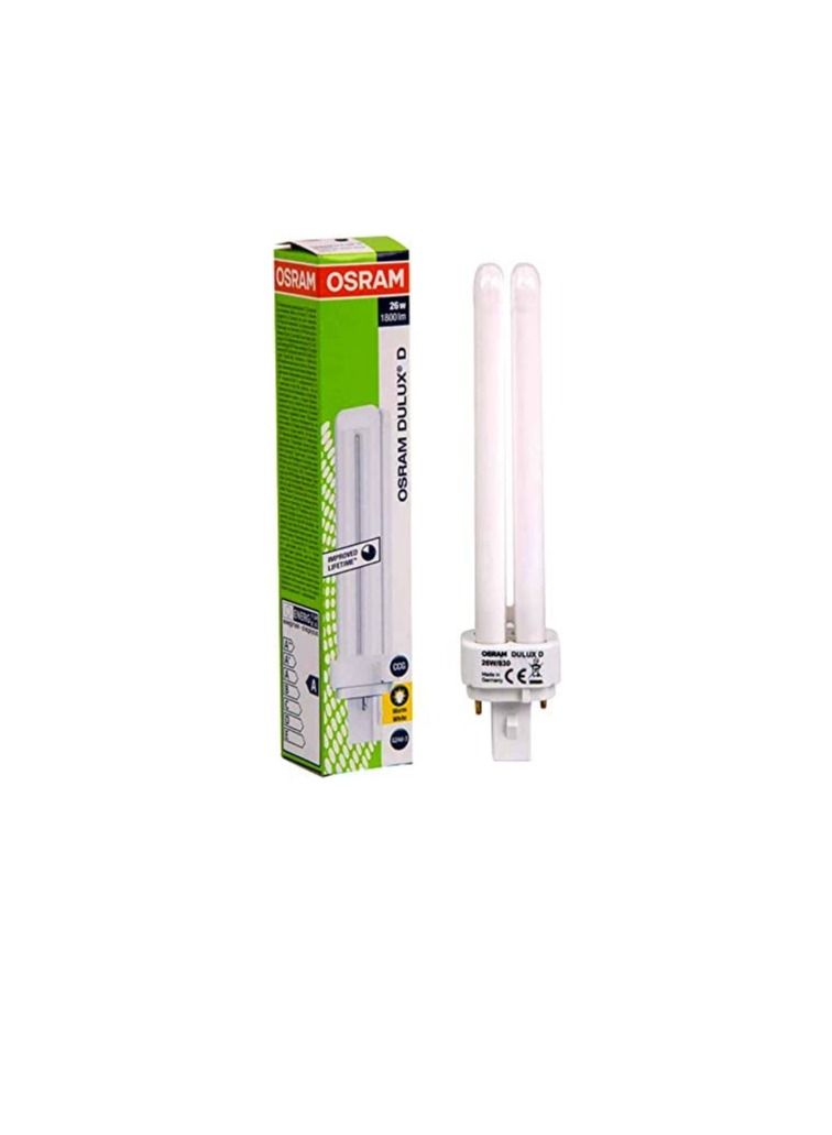 RACO Osram Compact Home Decorative Durable Fluorescent Lamp, 26-w, 2 Pin, Pack Of 4 - Warm White