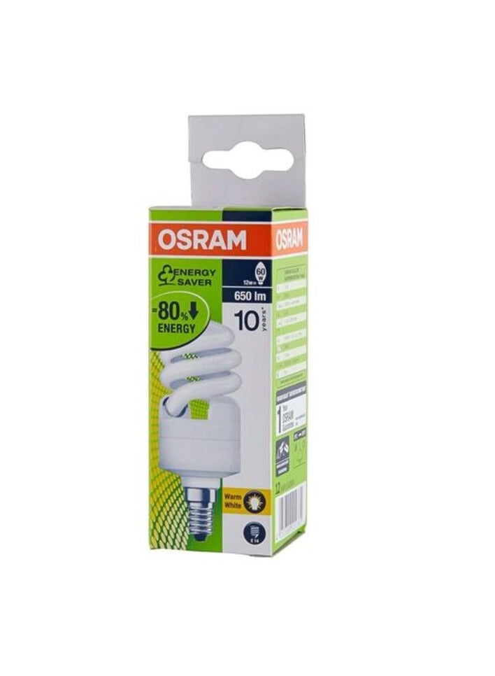 Osram Duluxstar E14 12W 650 lm Mini Twist Bulb (Warm White)