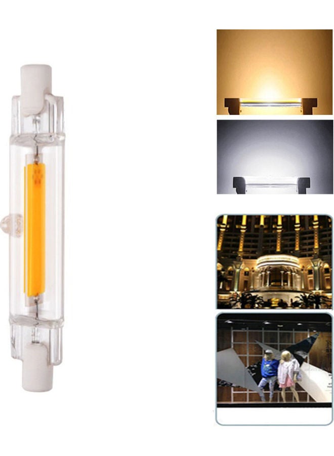 5W Glass Tube COB Light-emitting Diode Bulb Warm white 8.00 x 1.60 x 1.60cm