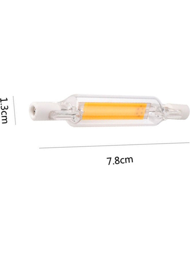 5W Glass Tube COB Light-emitting Diode Bulb Warm white 8.00 x 1.60 x 1.60cm