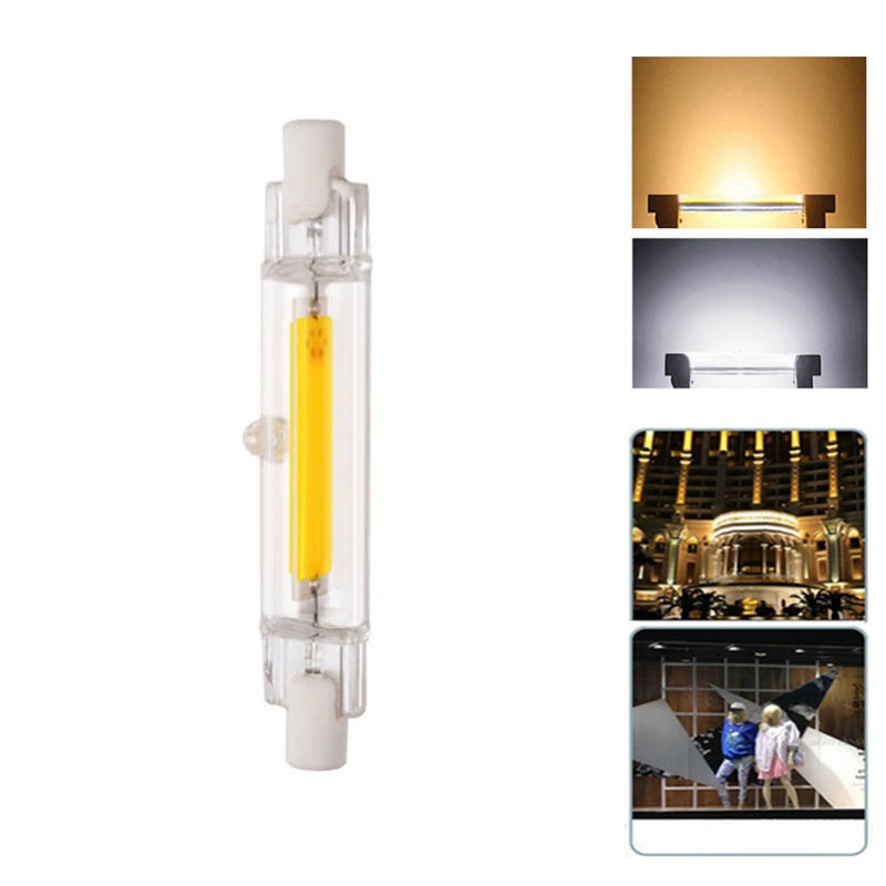 Glass Tube R7S COB LED Bulb 78mm 5W Cold White Cool white 8.00*1.60*1.60cm