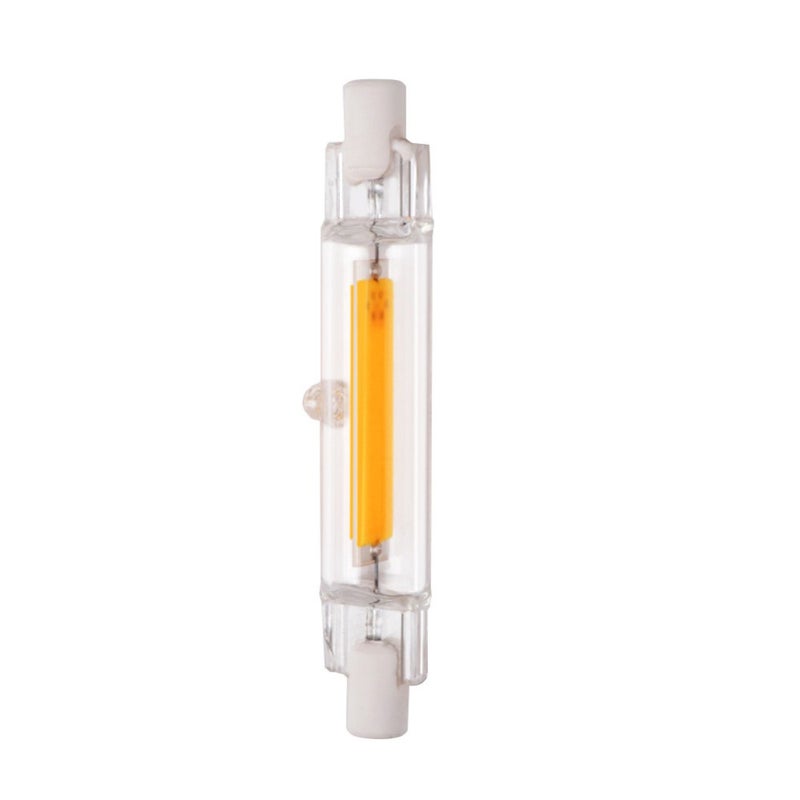 Glass Tube R7S COB LED Bulb 78mm 5W Warm white 8.00*1.60*1.60cm