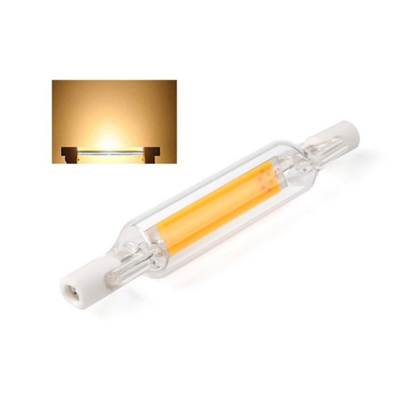 Glass Tube R7S COB LED Bulb 78mm 5W Warm white 8.00*1.60*1.60cm