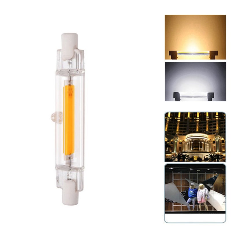 Glass Tube R7S COB LED Bulb 78mm 5W Warm white 8.00*1.60*1.60cm