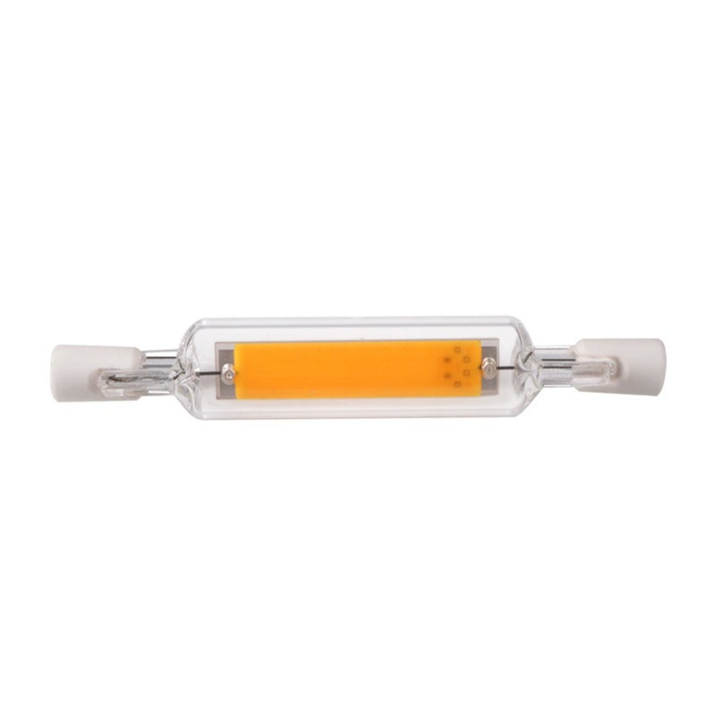 Glass Tube R7S COB LED Bulb 78mm 5W Warm white 8.00*1.60*1.60cm