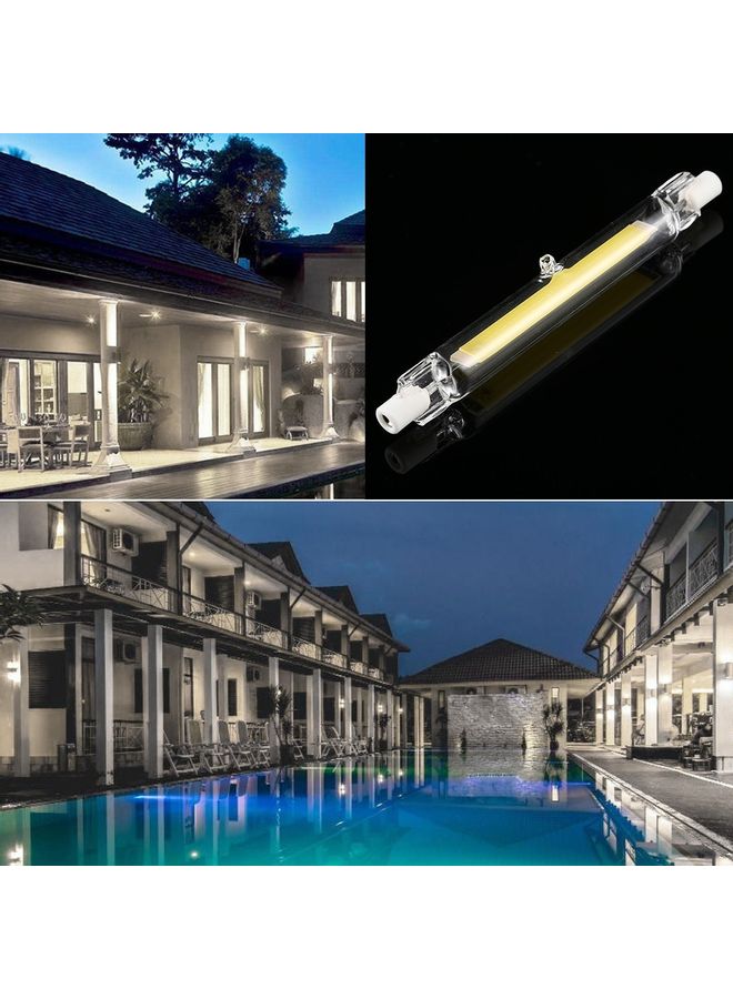 7W Bulb Glass Tube Lamp White 17x2x1cm