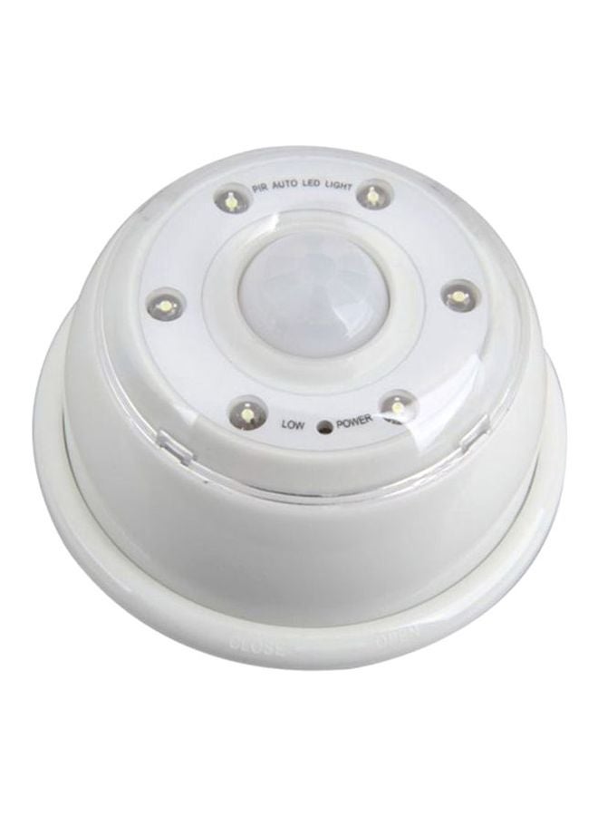 6 LED PIR Sensor Motion Detector Lamp White 9x3x9cm