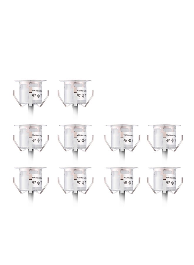 10 Piece LED Deck Lights 6W White 28.0 X 15.5 X 6.0cm