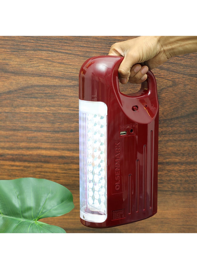 2 In 1 Rechargeable LED Emergency Light And Flashlight Torch Multicolour