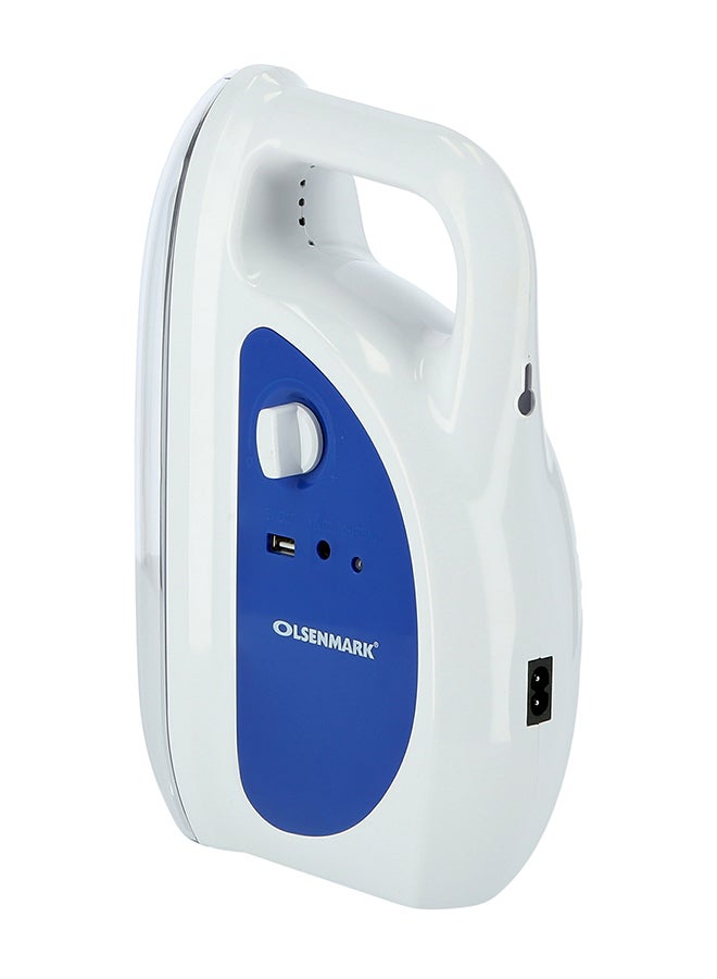 Rechargeable LED Emergency Lantern With Solar Panel Blue/White