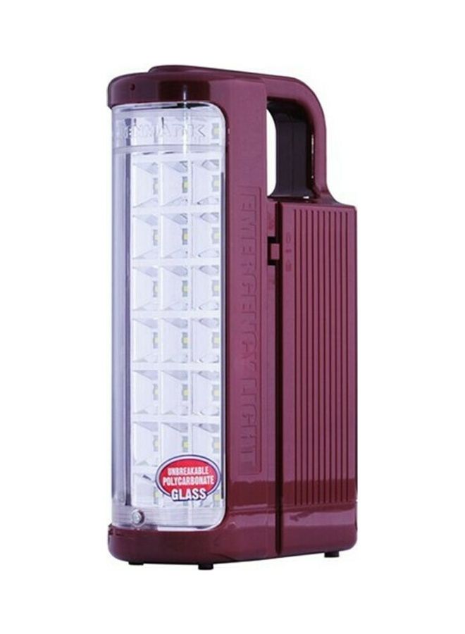 Attractive Rechargeable LED Emergency Lantern Dark Red 12x8x25cm