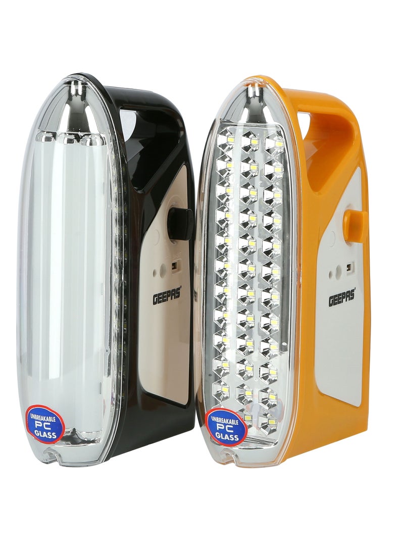Lantern 200 Hours Working with Automatic Lighting  Emergency LED Lantern, Set Of 2, Rechargeable Battery, DC 12V Solar Input, High And Low Liught Option, Overheat & Over Discharge Protected