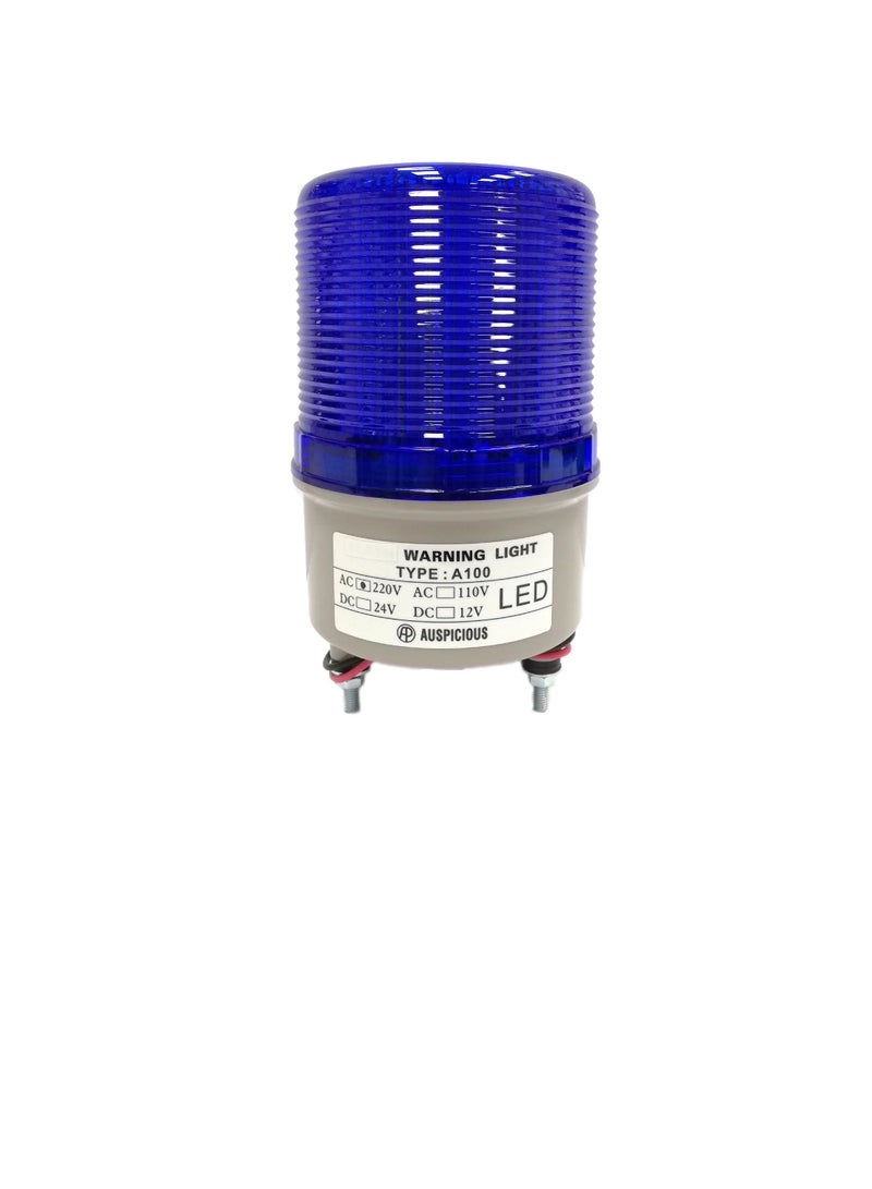 Warning Light Rotary Blue LED Screw Mount A100 Auspicious 220VAC