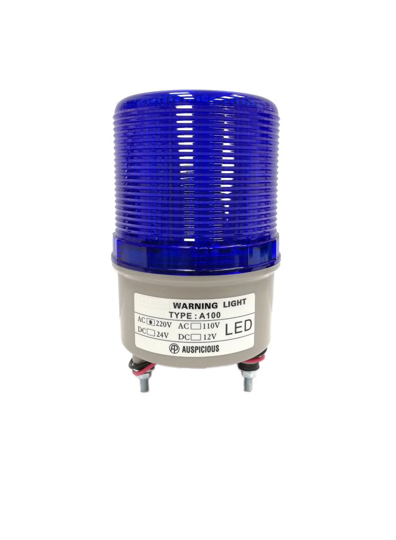 Warning Light Rotary Blue LED Screw Mount A100 Auspicious 220VAC