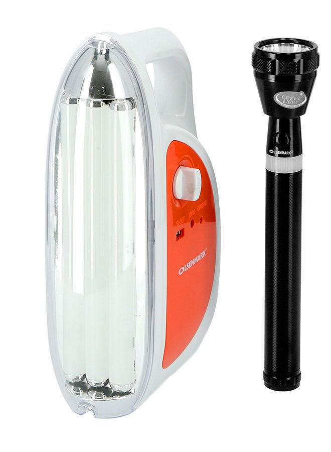 Olsenmark Rechargeable LED Lantern With Flashlight OMEFL2805