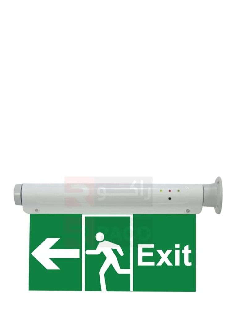 RACO RR Escape LED Sign Emergency Exit Light with Battery Backup , Acrylic Clear Panel Exit Sign (Exit Left)