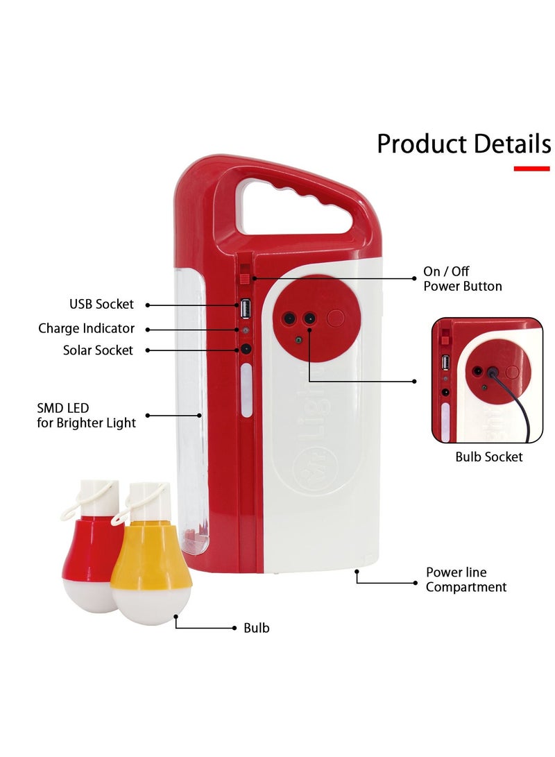 Rechargeable 30PCS Super LED Emergency Light With 2 LED Bulb USB And DC Solar Charger Jack