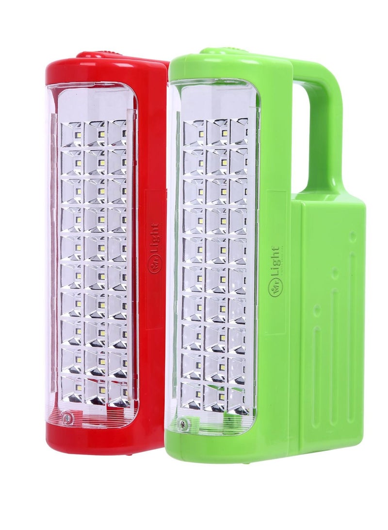 2 In 1 Combo 30 PCS LED Rechargeable Emergency Light Lantern Solar Panel Compatible