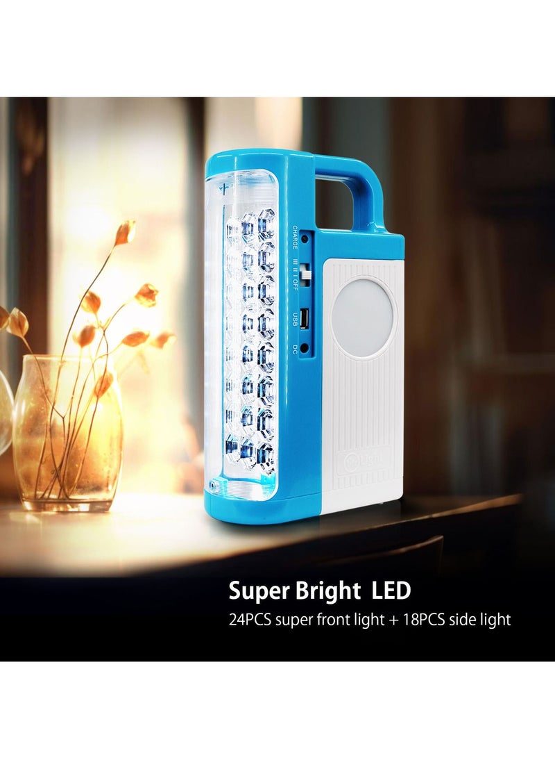 Mr. Light Rechargeable Lantern With USB Mobile Charger Function, 46PCS LED , Unbreakable Transparent Cover With Solar Charger Jack, Camping, Hiking, Outages