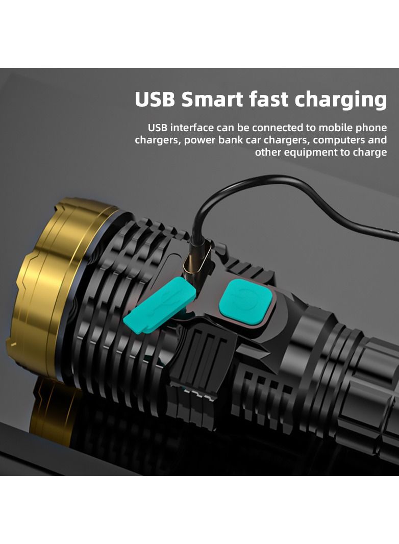 Outdoor Portable Flashlight Rechargeable Multi-function Torch for Emergency Camping and Outdoor Camping