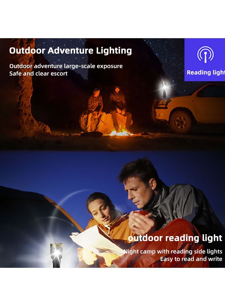 Outdoor Portable Flashlight Rechargeable Multi-function Torch for Emergency Camping and Outdoor Camping