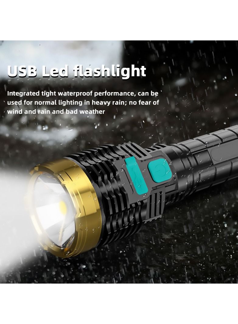 Outdoor Portable Flashlight Rechargeable Multi-function Torch for Emergency Camping and Outdoor Camping
