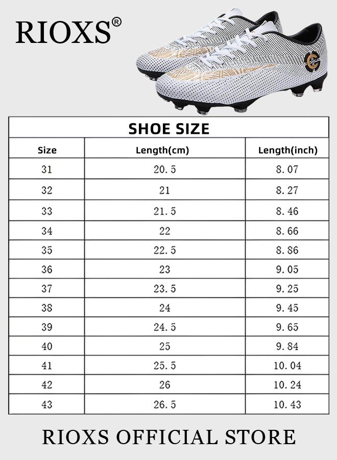 Men's Soccer Shoes Professional Competition Football Boots Training Boy's Outdoor Non-Slip Sneakers For Kids Lightweight Teenagers Adults