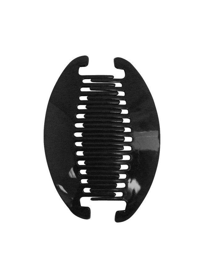 Black 6.5 Inch Banana Clip Hair Clincher Interlocking Two Sides Hair Comb