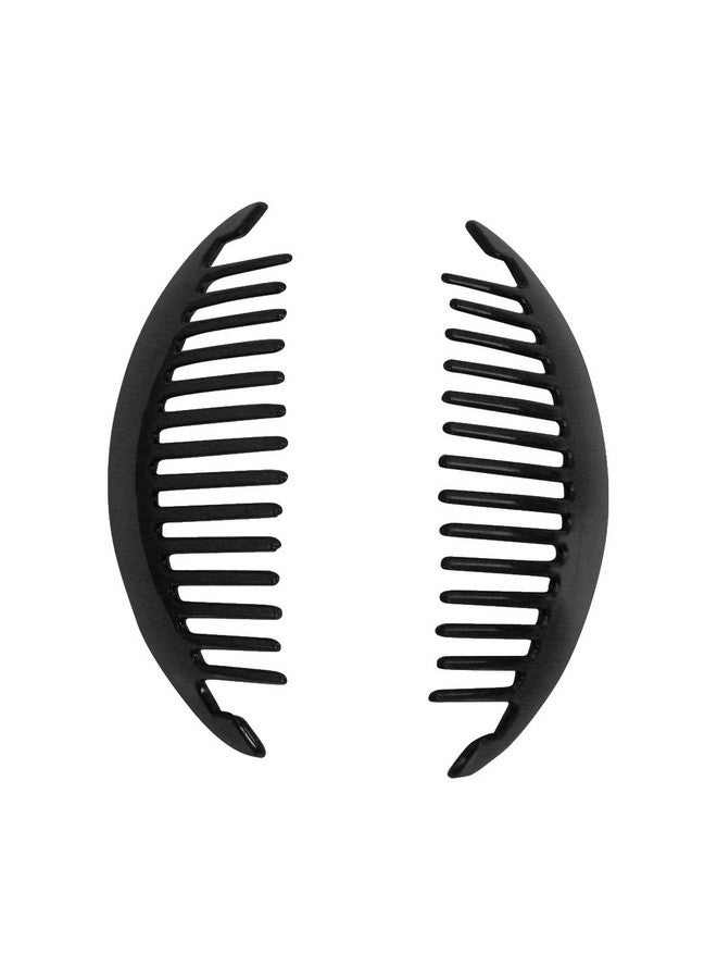 Black 6.5 Inch Banana Clip Hair Clincher Interlocking Two Sides Hair Comb