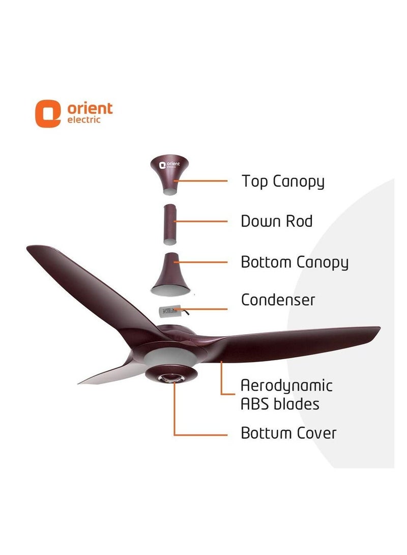 Orient Electric Aeroquiet 48 inch Roasted Coffee Ceiling Fan