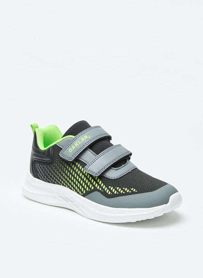 Mesh Textured Sports Shoes with Hook and Loop Closure