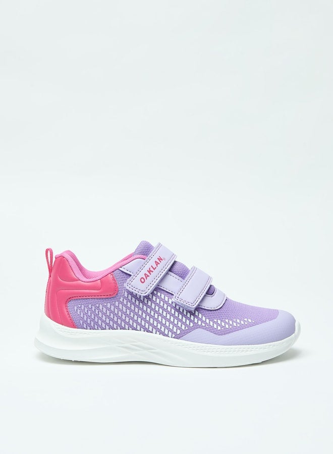 Colourblock Sports Shoes with Hook and Loop Closure