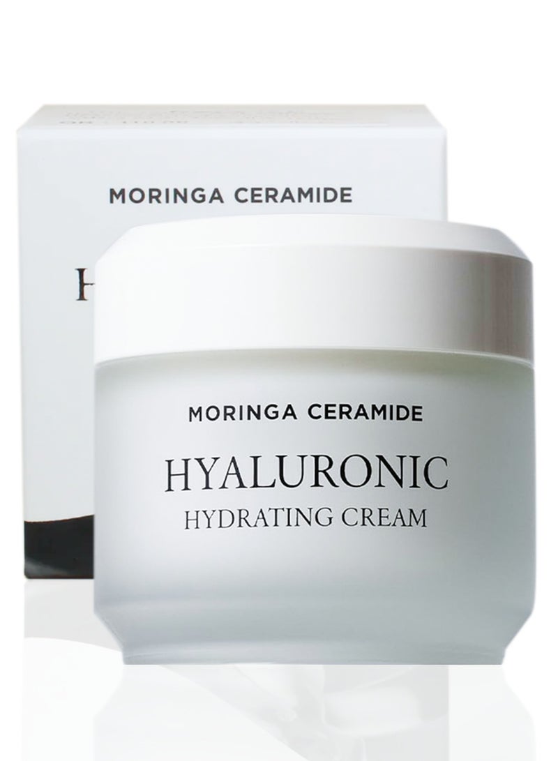 Moringa Ceramide Hyaluronic Hydrating Cream 50ml - Rich Moisturizing Cream with Ceramides and Hyaluronic Acid for Deep Hydration