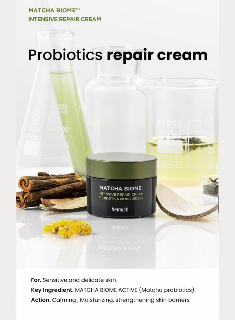 HEIMISH Matcha Biome Intensive Repair Cream 50ml - Deep Moisturizing and Repairing Cream with Antioxidant-Rich Matcha Extract