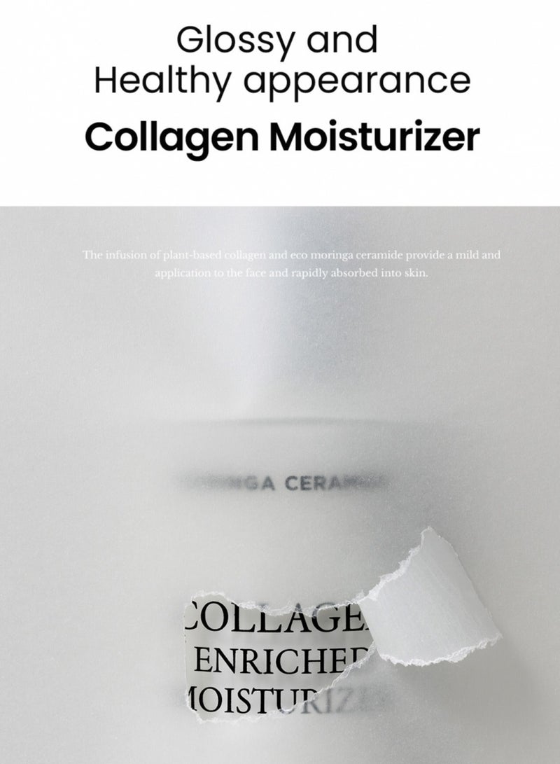 Heimish Moringa Ceramide Collagen Enriched Moisturizer 120ml: Deep Hydration and Skin Elasticity Enhancement