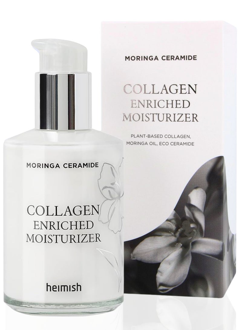 Heimish Moringa Ceramide Collagen Enriched Moisturizer 120ml: Deep Hydration and Skin Elasticity Enhancement