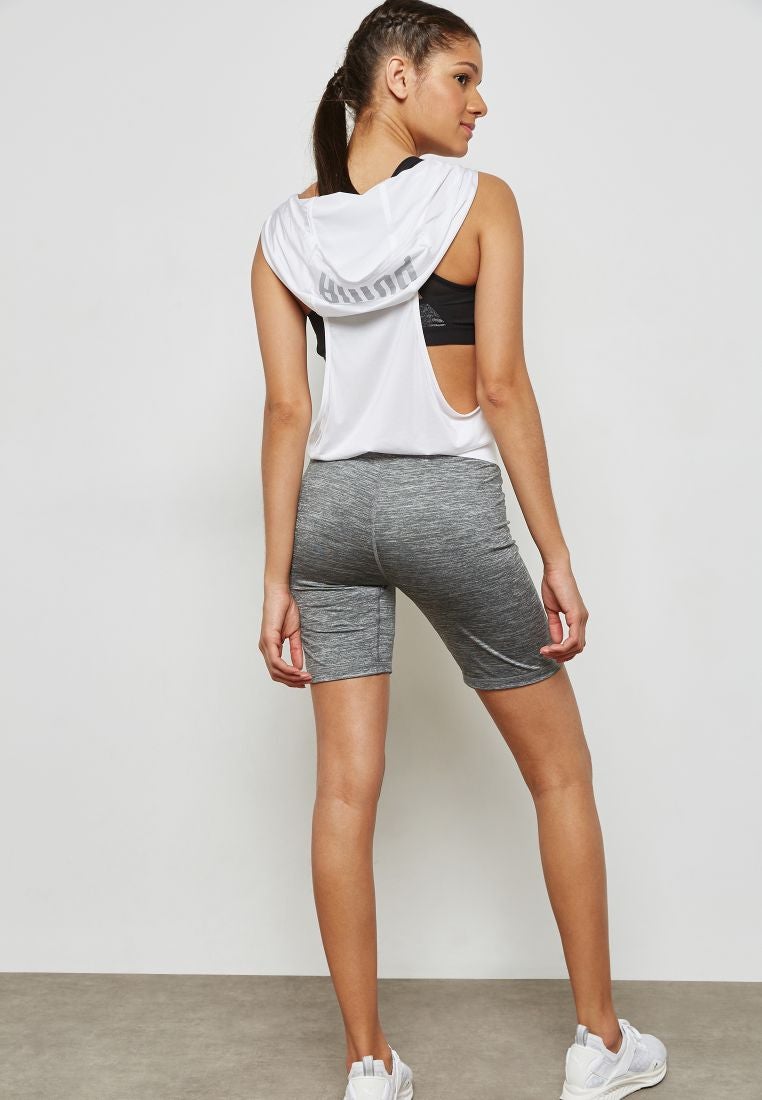 Stretchable Hooded Jumpsuit White/Grey
