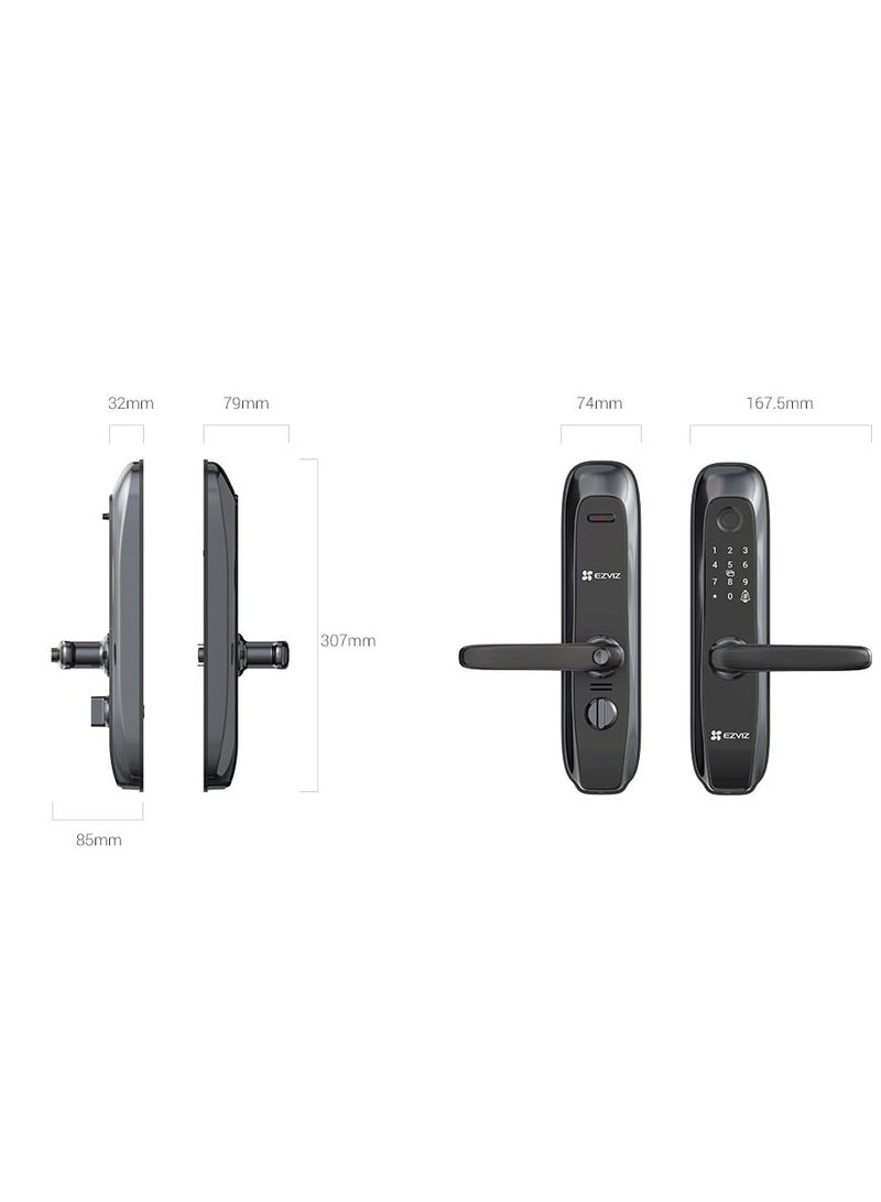 Ezviz Smart Fingerprint Lock, Temporary Access Code Built In Door Bell