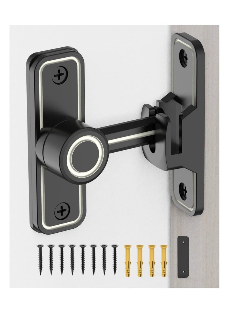 Sliding Barn Door Locks and Latches Hardware 90 Degree Right Angle Heavy Duty Gate Flip Latch Safety Bolt Home Security Lock for Bathroom Garage Bedroom Cabinet