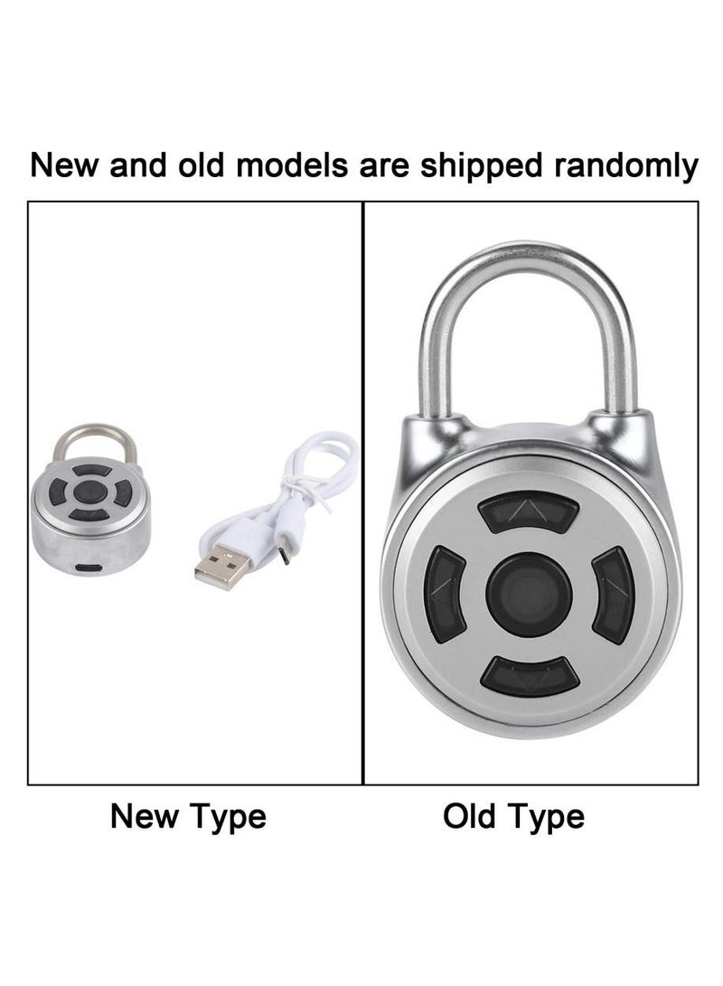 Wireless Electronic Keyless Padlock, Mini Bluetooth Padlock Metal APP Control Password for Luggage Doors Cabinets