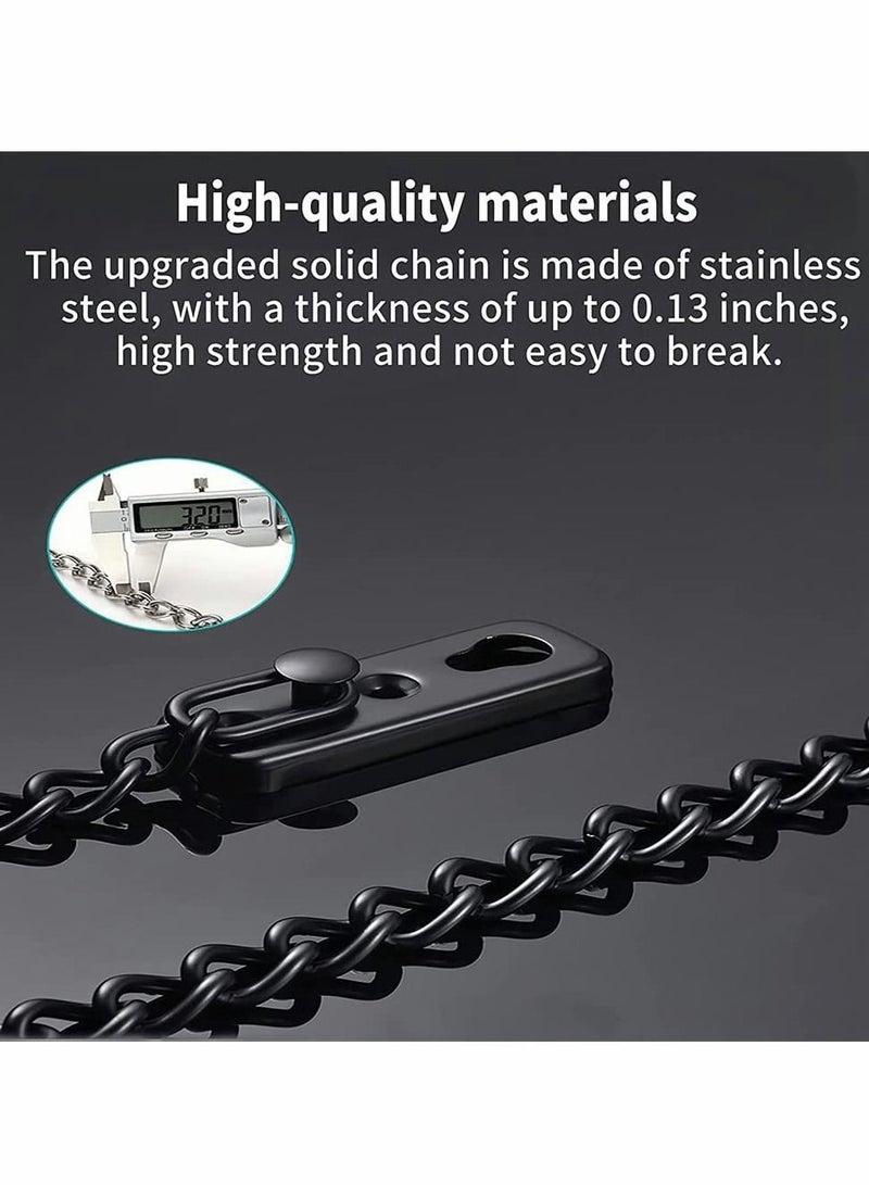 Stainless Steel Chain Door Guard with Spring Anti-Theft Press Lock, Punch Free Bedroom Home Apartment Hotel Security Sliding Safety Lock Easy Installation