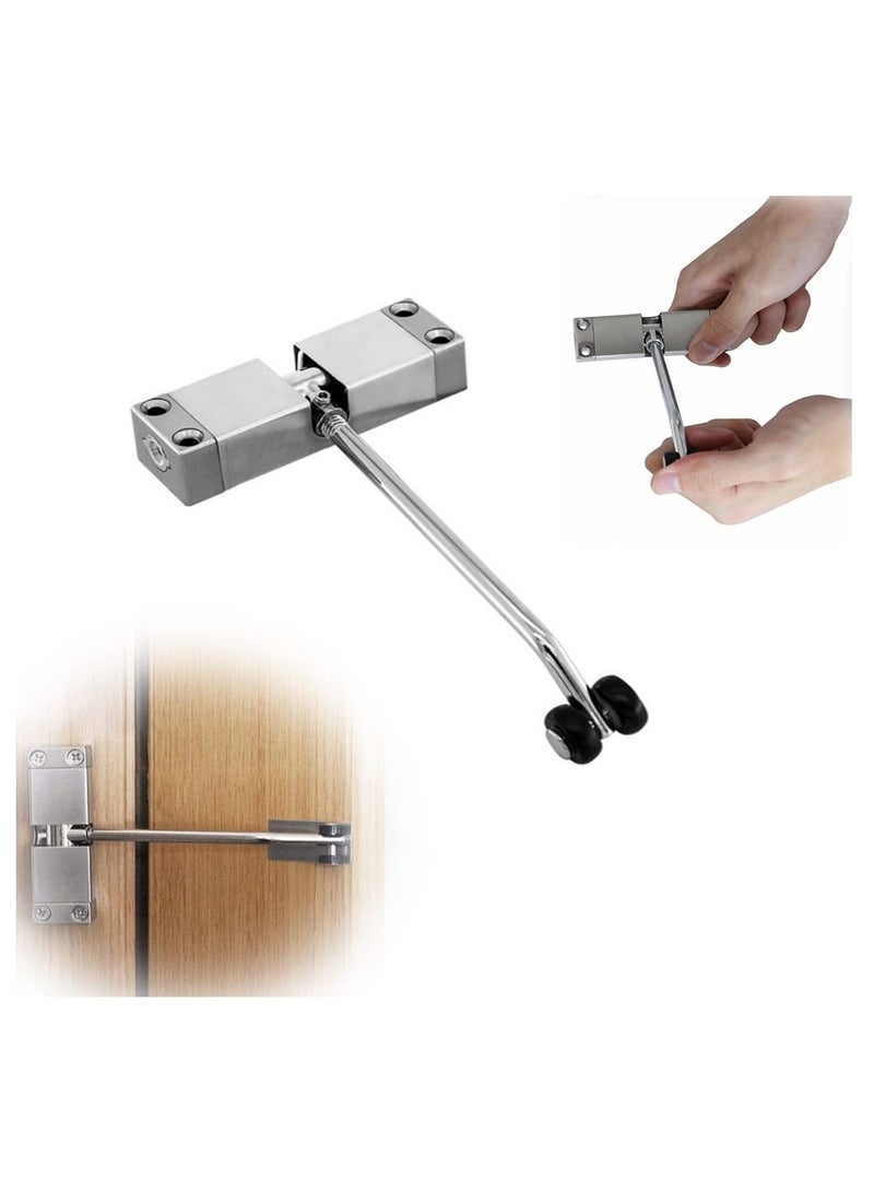 Automatic Door Closer, Stainless Steel Closing Controller for Residential Commercial Use,Adjustable Speed System