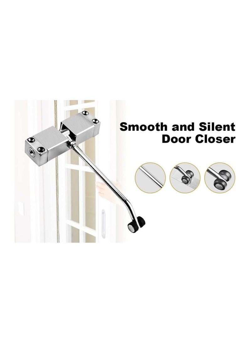 Automatic Door Closer, Stainless Steel Closing Controller for Residential Commercial Use,Adjustable Speed System