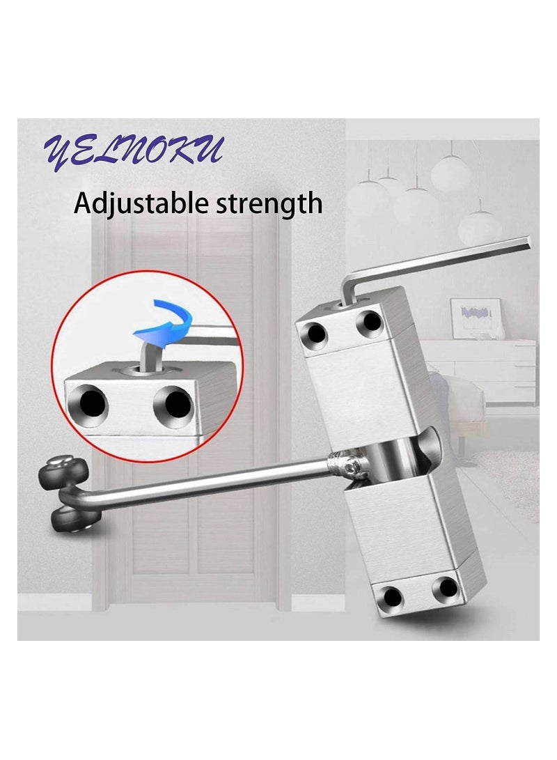 Automatic Door Closer, Stainless Steel Closing Controller for Residential Commercial Use,Adjustable Speed System