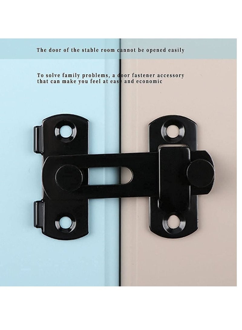 Door Lock, Stainless Steel Gate Latches Flip Latch Safety Bolt Matte Black