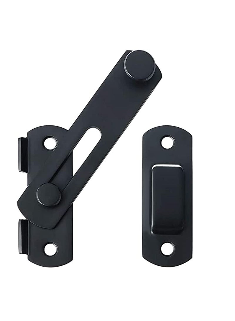 Door Lock, Stainless Steel Gate Latches Flip Latch Safety Bolt Matte Black