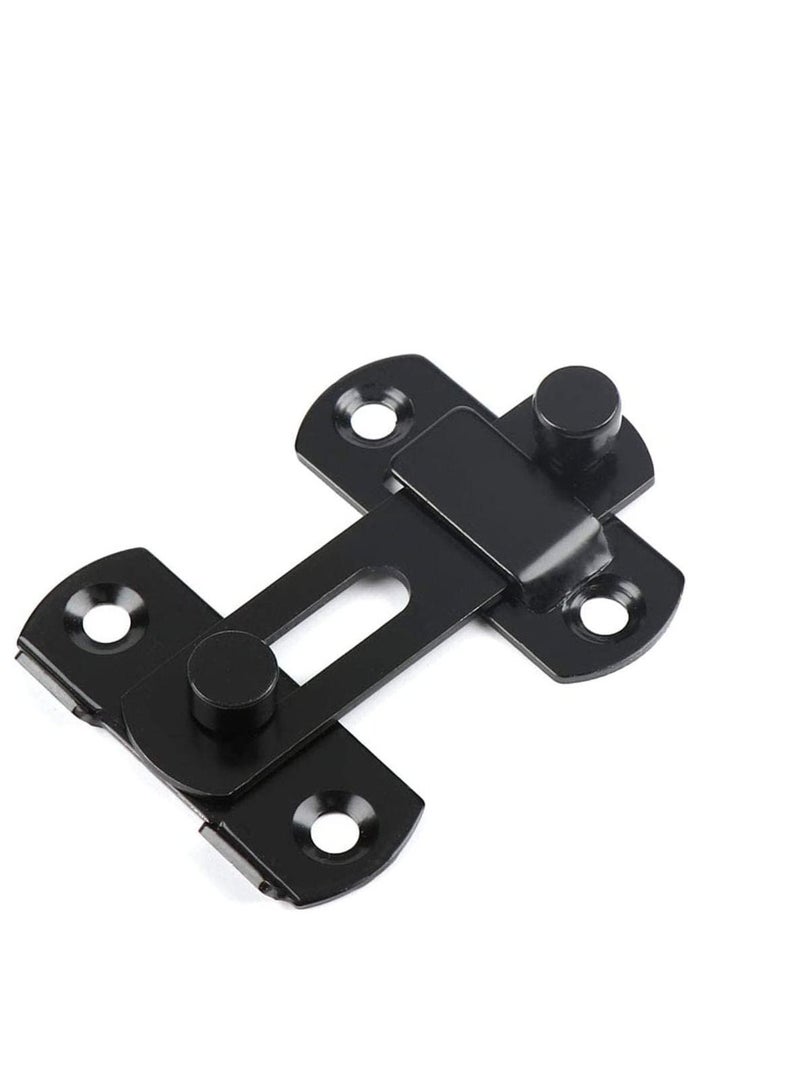 Door Lock, Stainless Steel Gate Latches Flip Latch Safety Bolt Matte Black