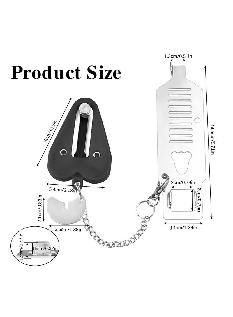 2PCS Portable Door Lock Safety Travel Add Extra Locks for Additional and Privacy, Anti-Theft Privacy Home Apartment School