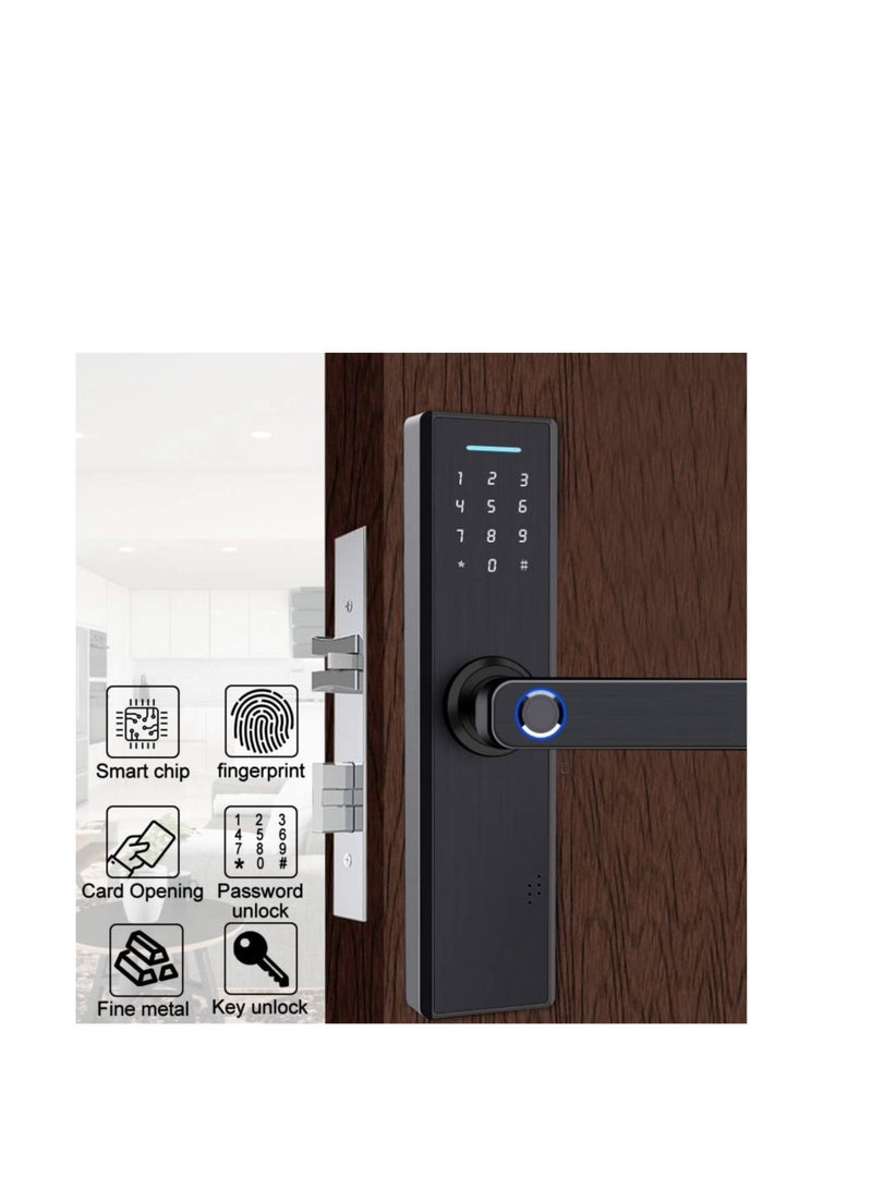 Multi-Unlock Smart Black Electronic Door Lock